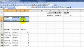 The SUMIFS and DSUM Functions use Multiple Criteria in Excel [upl. by Sacksen]