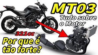 Yamaha MT03  Entenda seu motor Por que é tão forte 42cv com 321cc Bicilindrico [upl. by Spain]