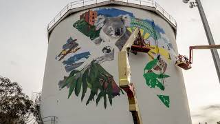 Creating art on the Narrandera Water Tower [upl. by Apilef234]