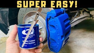 How to Paint Brake Calipers in the CLEANEST and EASIEST Way Brush On [upl. by Anassor184]