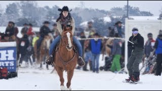 Skijoring At Canterbury Park MN [upl. by Garson]