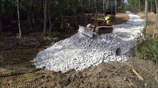 Installing A Culvert Pipe For The Driveway And Covering With Surge [upl. by Marshall]