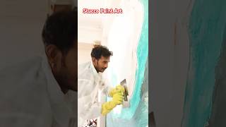 Marble finish paint in India। Stucco painter in India stuccopaintart painting art [upl. by Mazur36]