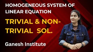 Solving homogeneous system of linear equation Linear Algebra  V13 [upl. by Ahsiral672]