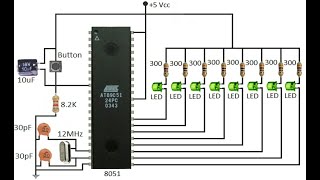 Microcontroller 8051 Project 05 How to Operate Multiple LED [upl. by Haman]