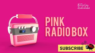 Pink radio box 3d illustration  Betterday illustrations [upl. by Alokin]