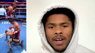 Shakur Stevenson Reacts to Floyd Schofield getting DROPPED by Rene Tellez Giron [upl. by Nuahsar]