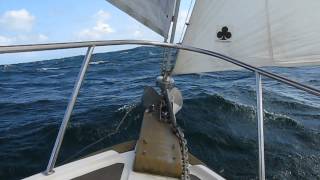 Fisher 25  Tutak II sailing across the Morray firth from Wick to Peterhead [upl. by Sitoiyanap313]