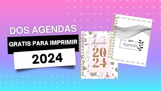 DIY agenda 2024 para imprimir gratis les dejo 2 agendas [upl. by Whallon]