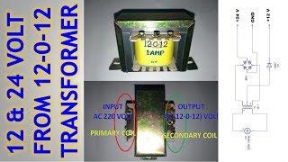 How To Get 12 and 24 Volt From 12012 Transformer [upl. by Beetner31]