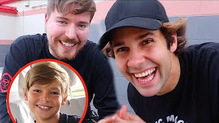 SURPRISING MY LITTLE BROTHER WITH MRBEAST [upl. by Eatnwahs]