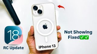 iPhone 13 not Showing iOS 18 RC Fixed  How to Fix iOS 18 RC Update Not Showing on iPhone 13 [upl. by Ahsika]