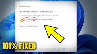 The Extraction Operation was not Completed 0x8096002A No error description found  available  Fix ✅ [upl. by Atalaya]