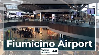 Rome Fiumicino Airport  4K Walking Tour of Leonardo da Vinci Airport Travel to Italy 2022 [upl. by Netsew323]