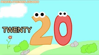 Números en inglés del 1 al 20 Counting numbers from 1 to 20 Video de Peques Aprenden jugando [upl. by Swift273]