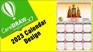 Designing a beautiful calendar for the year 2023 using CorelDraw krdtpdesigns dtpfreelancing [upl. by Walli]