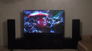 Mitsubishi 82in 3D TV Oppo 93 Bluray and Pioneer Elite SC37 Theater Review [upl. by Hnamik686]