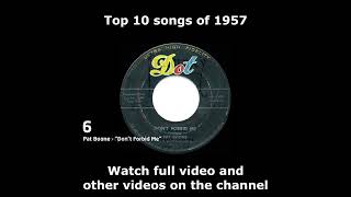 Top 10 songs of 1957 [upl. by Eerihs]