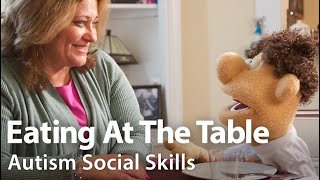 Eating at the Table Autism SocialSkills Video [upl. by Adnilram843]