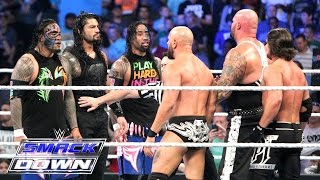 Roman Reigns amp The Usos vs AJ Styles Gallows amp Anderson  SixMan Tag Team SmackDown May 5 2016 [upl. by Kowalski]