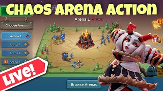 Lords Mobile  Chaos arena on Feng account Fighting for base [upl. by Eidnalem492]