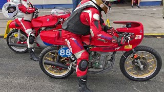 Oneshot classic racing video 350cc and 500cc class waiting for start [upl. by Irovi]