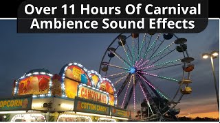 Carnival Sounds for 11 Hours  Sleep and Relax with Soothing Fairground Ambience [upl. by Marybeth931]