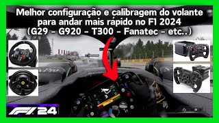 F1 24 MELHOR CONFIGURAÃ‡ÃƒO E CALIBRAGEM DO VOLANTE PARA TODOS TIPOS DE VOLANTES G29 G920 T300 F1 2024 [upl. by Irec]