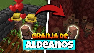 ✅GRANJA de ALDEANOS Facil y Eficiente MINECRAFT BEDROCK 121 [upl. by Frankel]