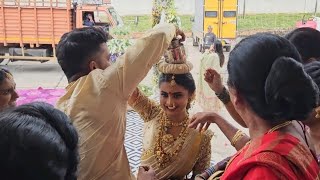 Madhu gowda marriage Unseen Video  Madhu gowda with Nikhil Marriage [upl. by Eimoan]