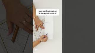 Hoop petticoat pattern drawing in small size [upl. by Mode]