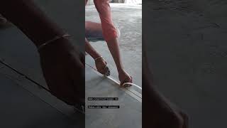 Concrete Groove filling with backer rod and polysulphide sealant How to fill chemical [upl. by Dearr]