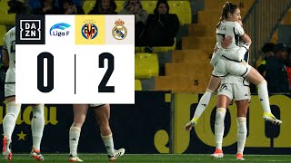 Villarreal CF vs Real Madrid CF 02  Resumen y goles  Highlights Liga F [upl. by Nanaek]