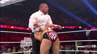 Triple H Pedigree on Daniel Bryan  Raw  March 3 2014 [upl. by Yenterb662]