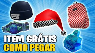 COMO GANHAR OS NOVOS ITENS GRATIS NO ROBLOX Ice Brain Flurry BeltEvento Da Vans Roblox Vans World [upl. by Adelbert]