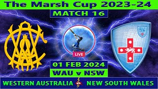 Western Australia vs New South Wales  WAU v NSW  The Marsh One Day Cup 202324  Cricket Info Live [upl. by Aiyotal]