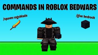 How to Use COMMANDS in Roblox Bedwars [upl. by Clyve]