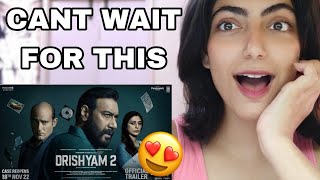 Drishyam 2  OFFICIAL TRAILER  Ajay Devgn Akshaye Khanna Tabu Shriya Saran Reaction [upl. by Silera501]