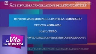 Multe bolli tasse arretrate è arrivata la pace fiscale  La vita in diretta 15012019 [upl. by Nicholl973]