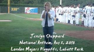 Jenilyn Sheppard Canada National Anthem Aug 5 2010 John Labatt Centre London Majors Playoffs [upl. by Franza]