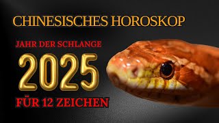 Chinesisches Horoskop für 2025  nach Geburtsjahr  Jahr der Schlange [upl. by Hicks]