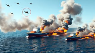 2 North Korean cargo ships carrying 9000 tons of ammunition destroyed by Ukrainian F16s [upl. by Ennael388]