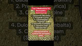 Top 5 Medications For Diabetic Neuropathy diabetic [upl. by Frances492]