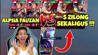 SENGIT ALPHA FAUZAN VS 5 ZILONG PUBLIK [upl. by Drarehs]