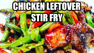 HOW TO COOK CHICKEN LEFTOVER STIR FRY  GRILLED CHICKEN LEFTOVER RECIPE IDEAS [upl. by Otiragram]