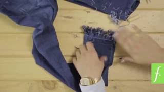 ¿Cómo hacerle flecos a tus jeans Tutorial Falabella [upl. by Awram]