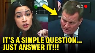 AOC utterly DESTROYS MAGA witness with one simple question [upl. by Elleinaj155]