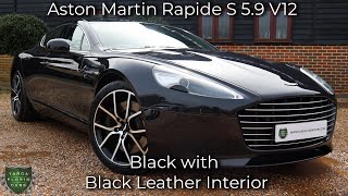 Aston Martin Rapide S 59 V12 registered September 2013 63 finished in Black [upl. by Leamaj]