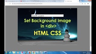 How to add background image in div in HTML using CSS [upl. by Nuoras]