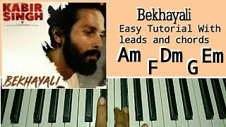 Kabir Singh  Bekhayali  Easy Piano Tutorial  Shahid Kapoor Kiara Advani Sandeep Reddy Arijit S [upl. by Adnahs]